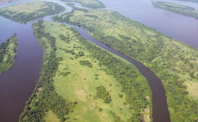 Luftaufnahme des Congo Rivers (MONUSCO/Myriam Asmani)  CC BY-SA 
Infos zur Lizenz unter 'Bildquellennachweis'